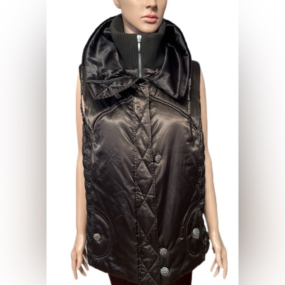 Lane Bryant Womens Vest  Size 14/16 Brown Chocolate Quilted Puffer Vest Winter - Picture 1 of 6